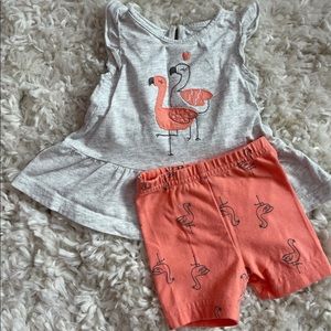 Baby girl flamingo outfit